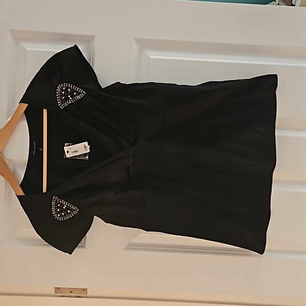 The Limited  satiny blouse with gem detail